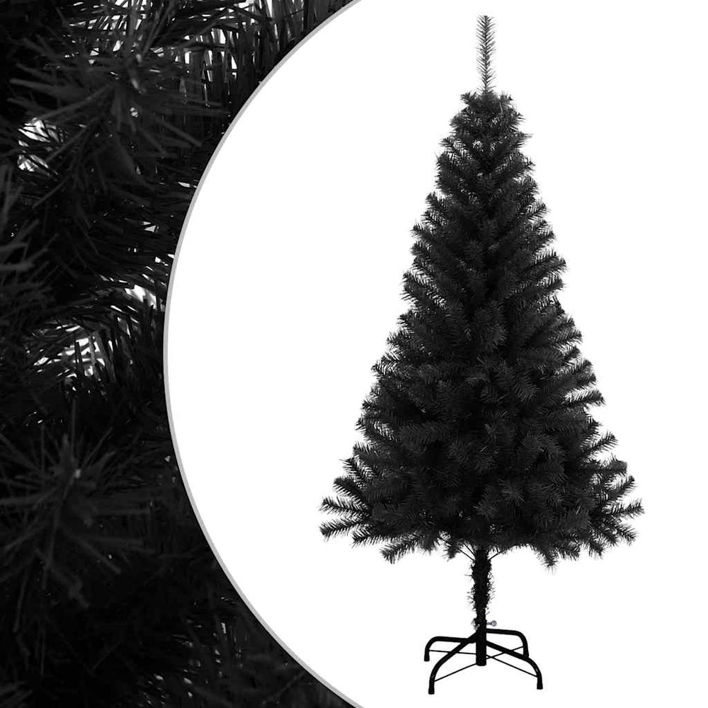 Artificial Christmas tree with stand, black, 120cm, PVC