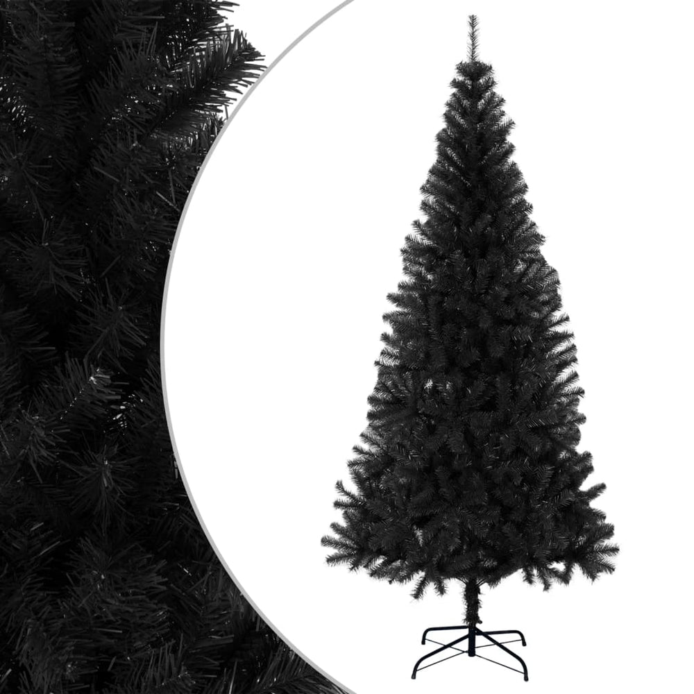 Artificial Christmas tree with stand, black, 240cm, PVC