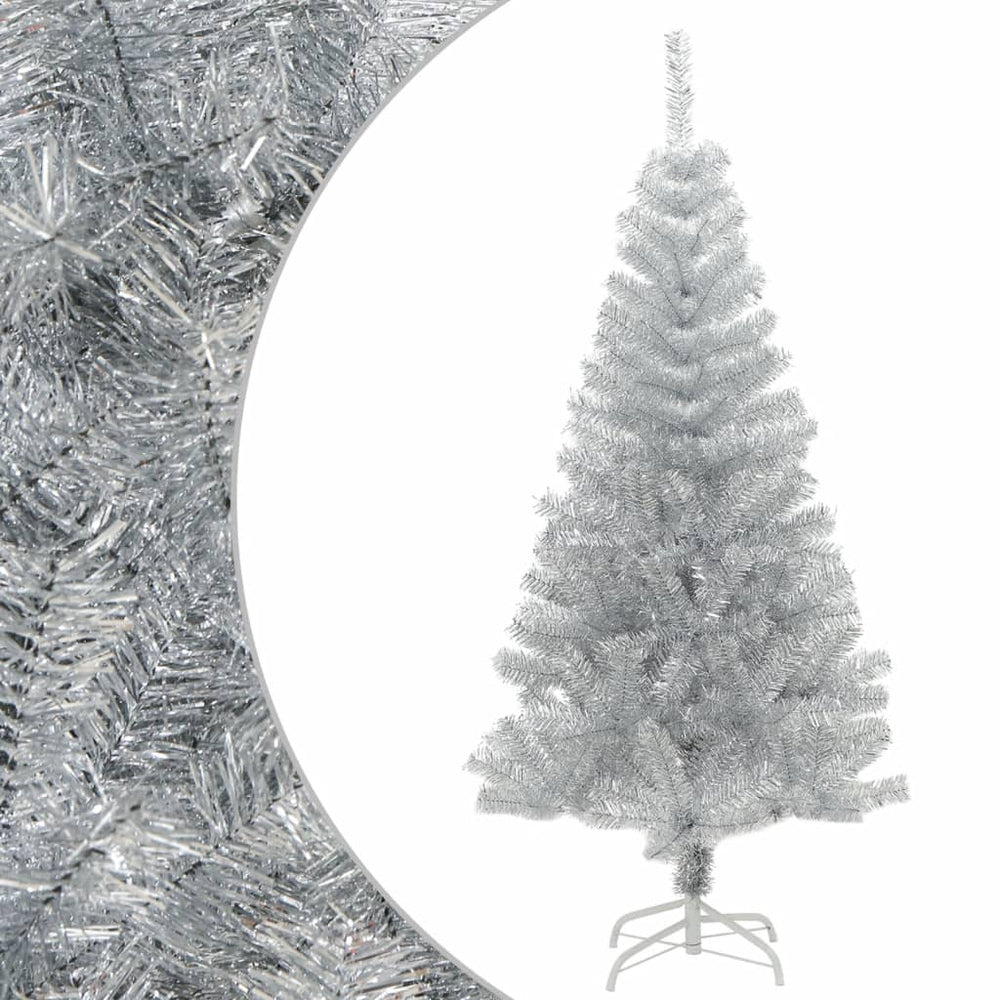 Artificial Christmas tree with stand, silver, 120cm, PET
