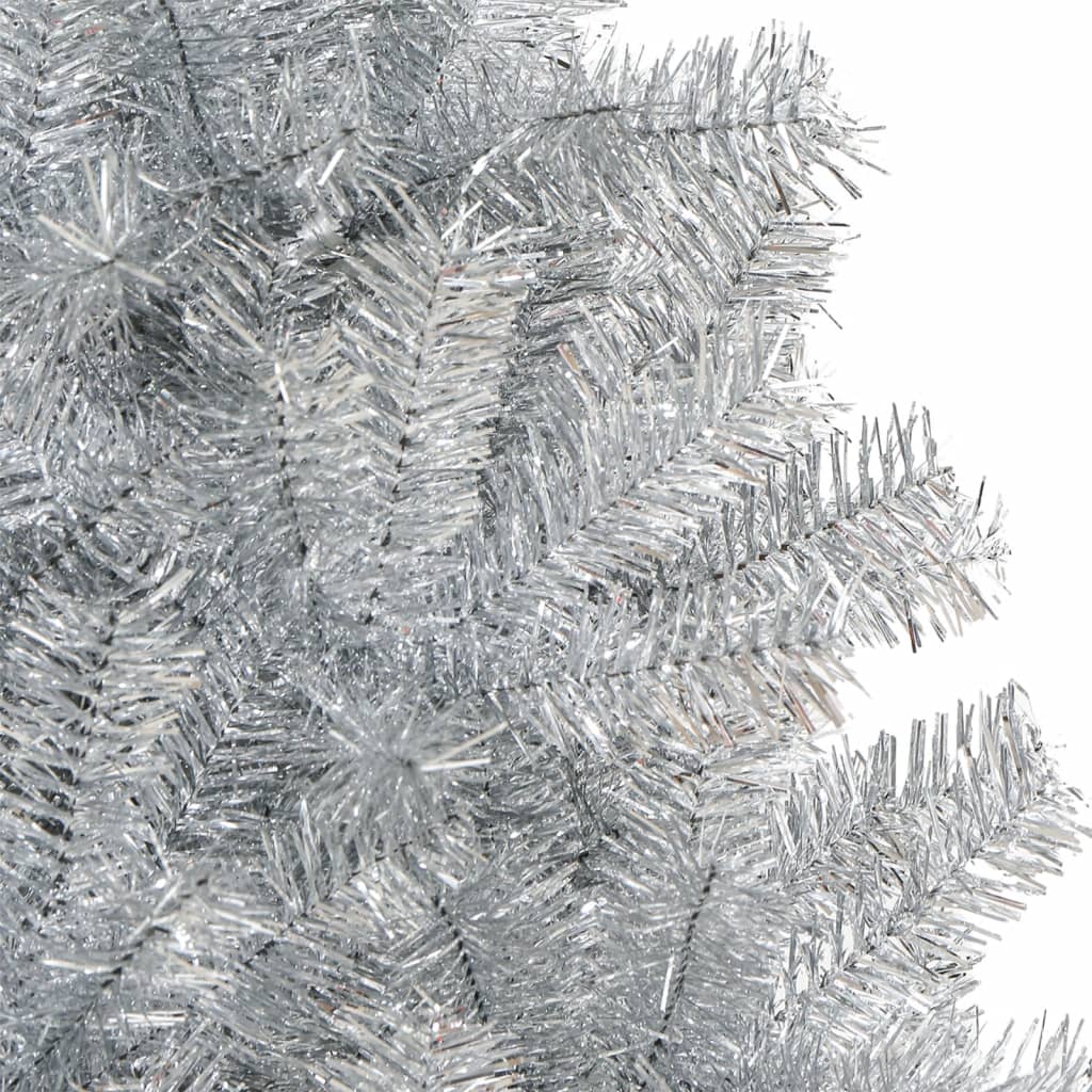 Artificial Christmas tree with stand, silver, 240cm, PET