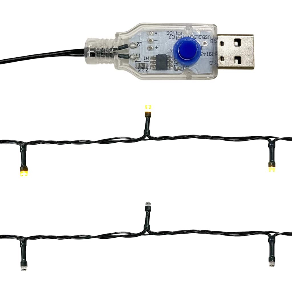 Kalėdinė girlianda su LED lemputėmis WINTERIZE, auksinės spalvos, 10m