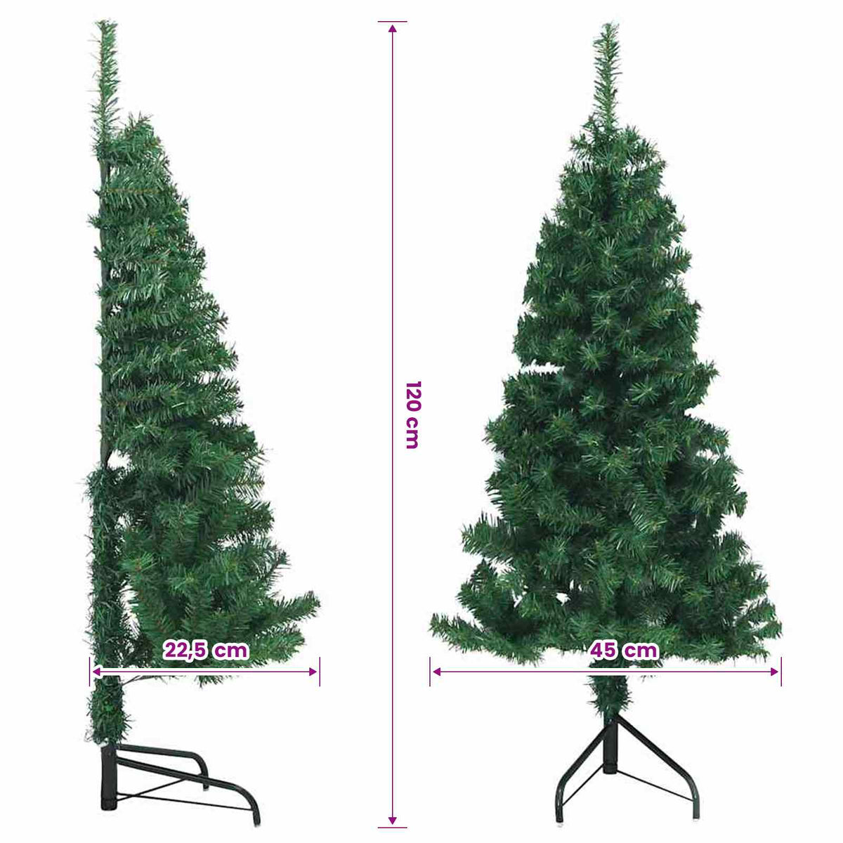 Dirbtiniai Kalėdų medžiai PVC, Steel Green
