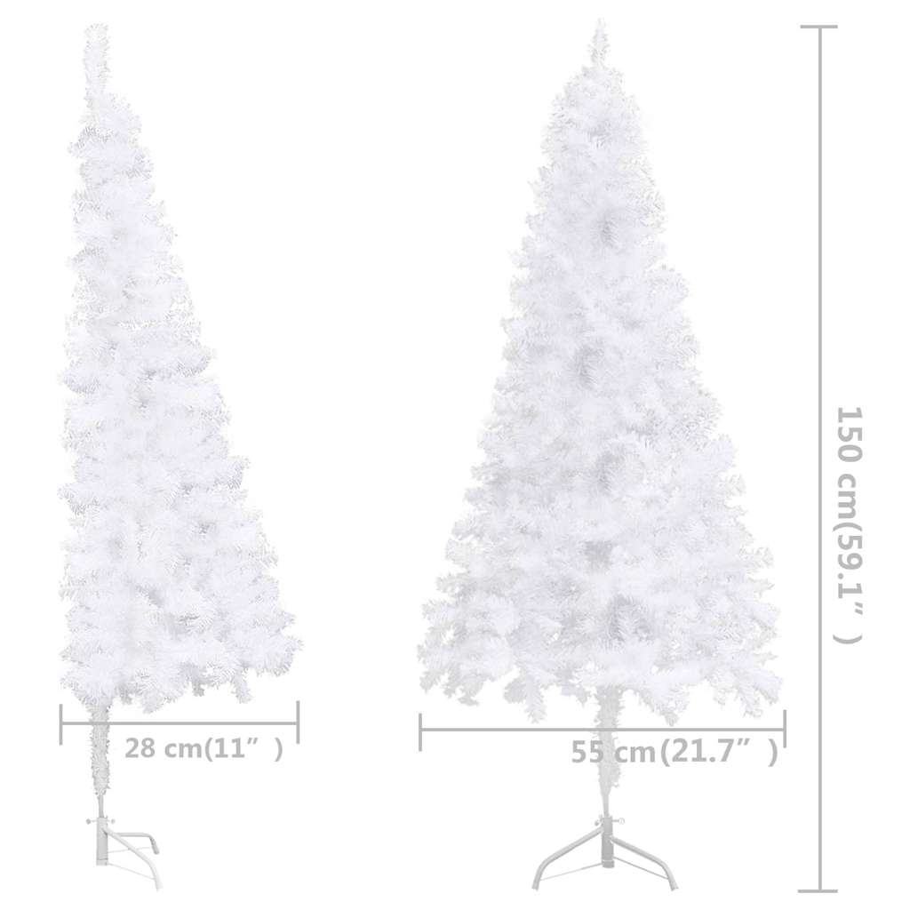 Dirbtiniai Kalėdų medžiai PVC, Steel White