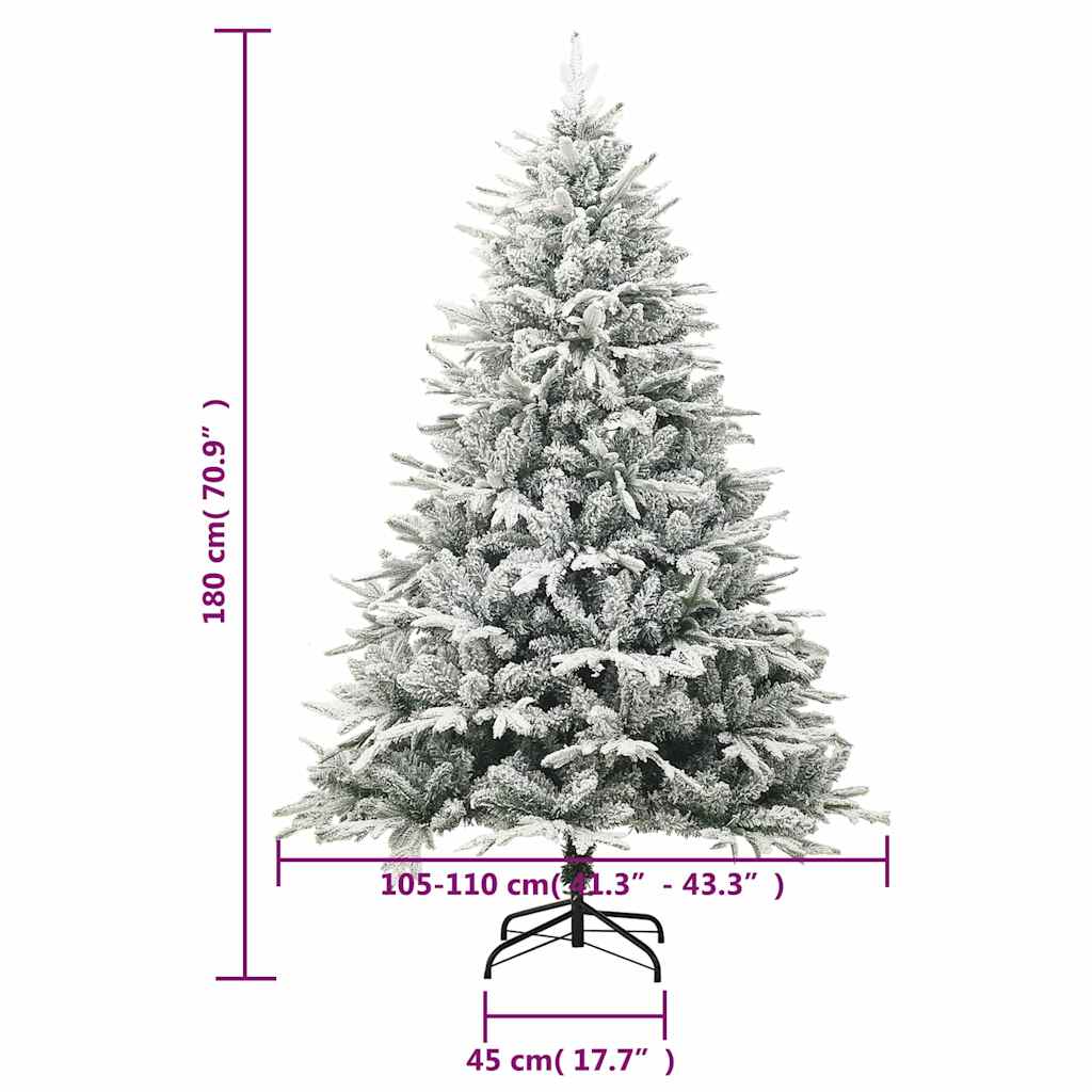 Artificial Christmas tree MEADOW CRYSTAL, with snow, green, 180cm. and