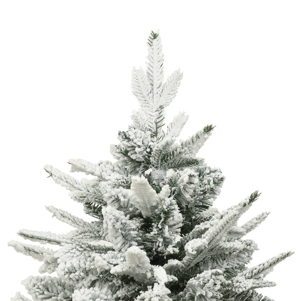 Artificial Christmas tree with snow, green, 210cm, PVC and PE