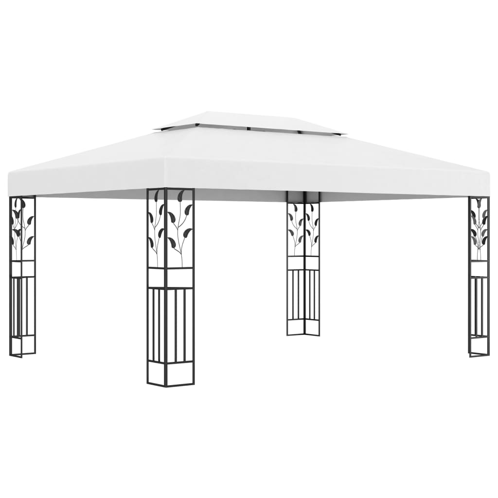 Pavėsinė su LED COBALT, balta, 3x4m
