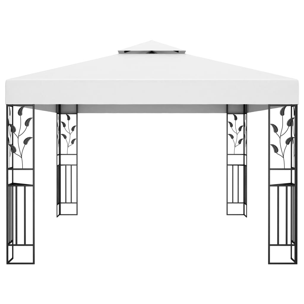 Pavėsinė su LED COBALT, balta, 3x4m