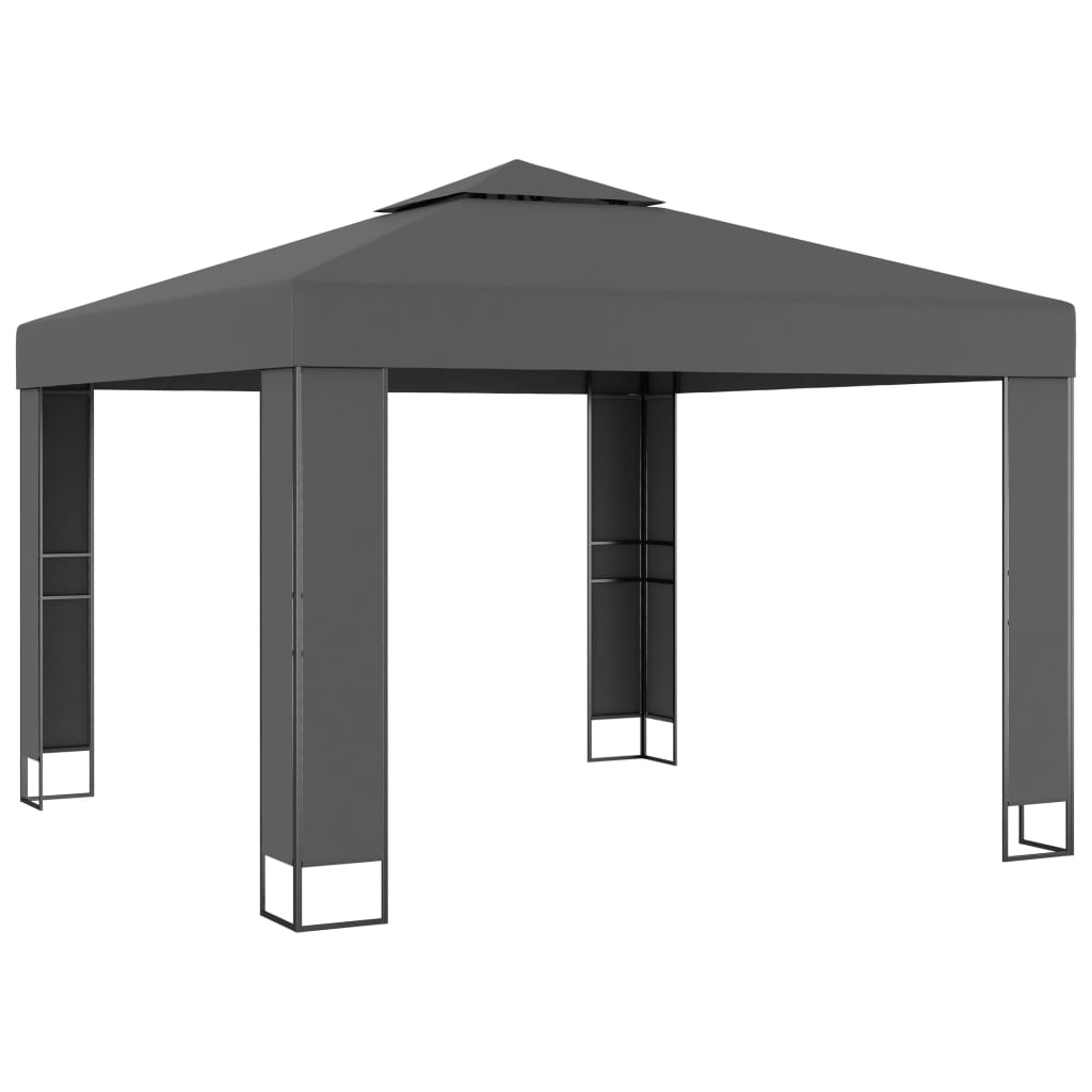 Lapene ar LED COBALT, antracīta, 3x3m