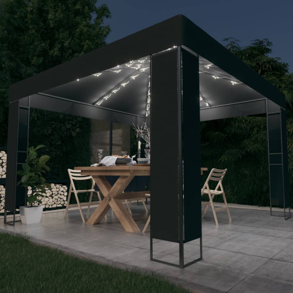 Lapene ar LED COBALT, antracīta, 3x3m