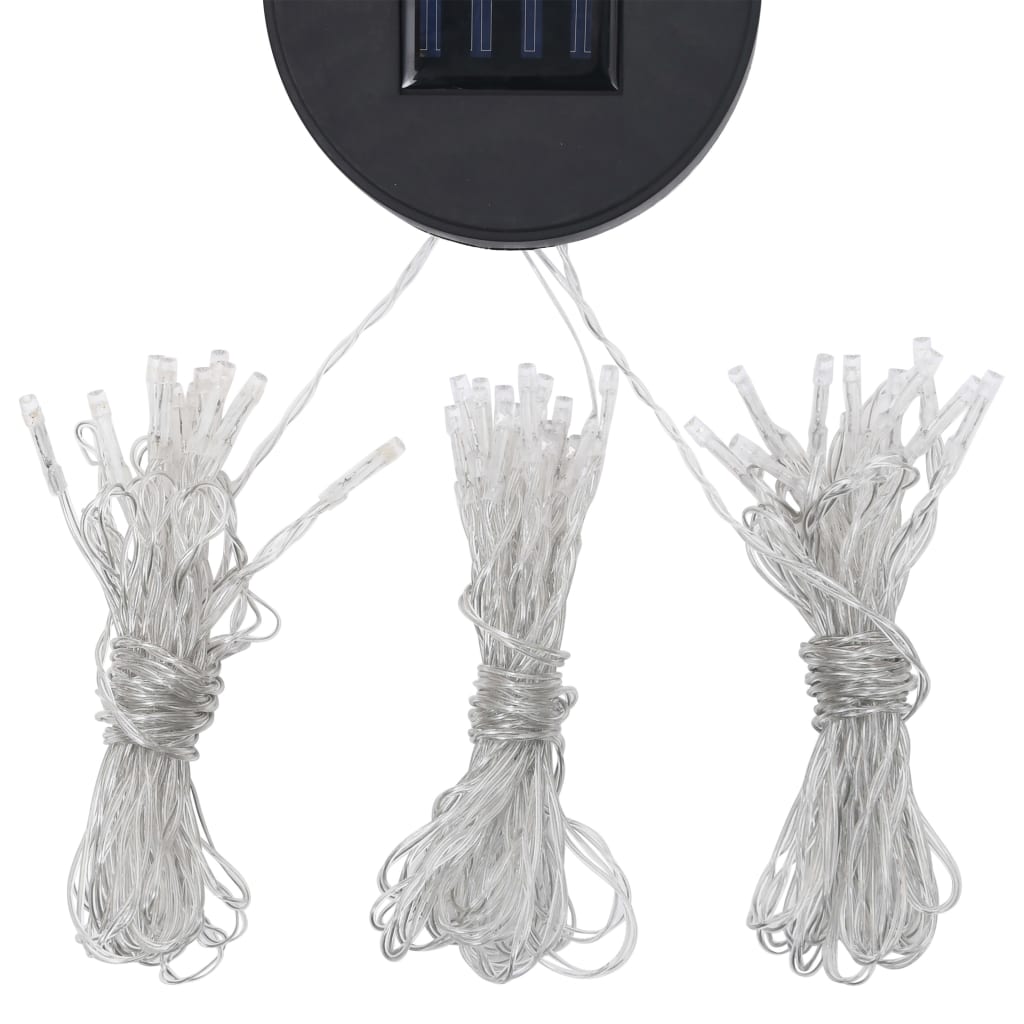 Pavėsinė su lemputėmis LED, baltos spalvos, 4x3x2,7m