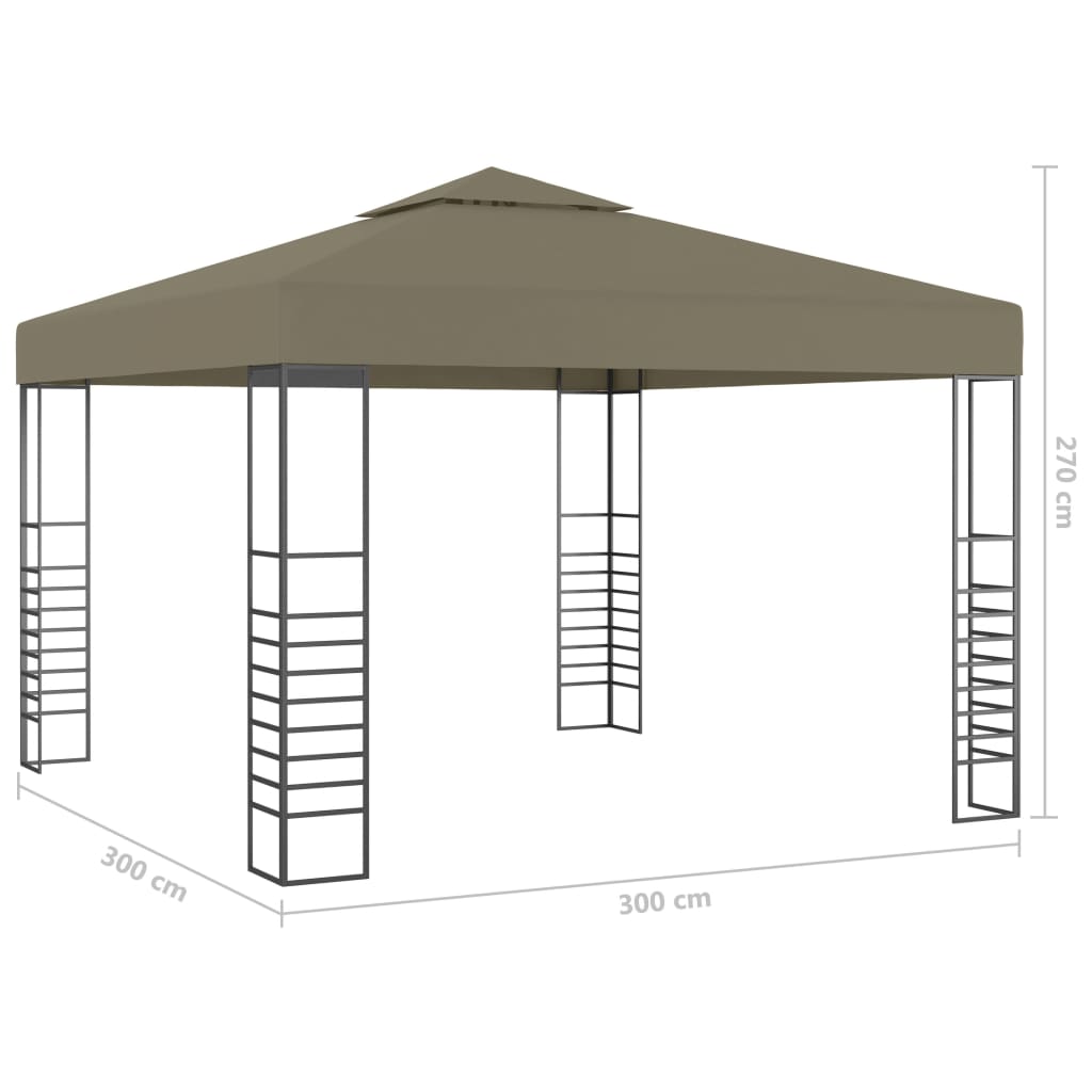 Gazebo COBALT, taupe, 3x3m