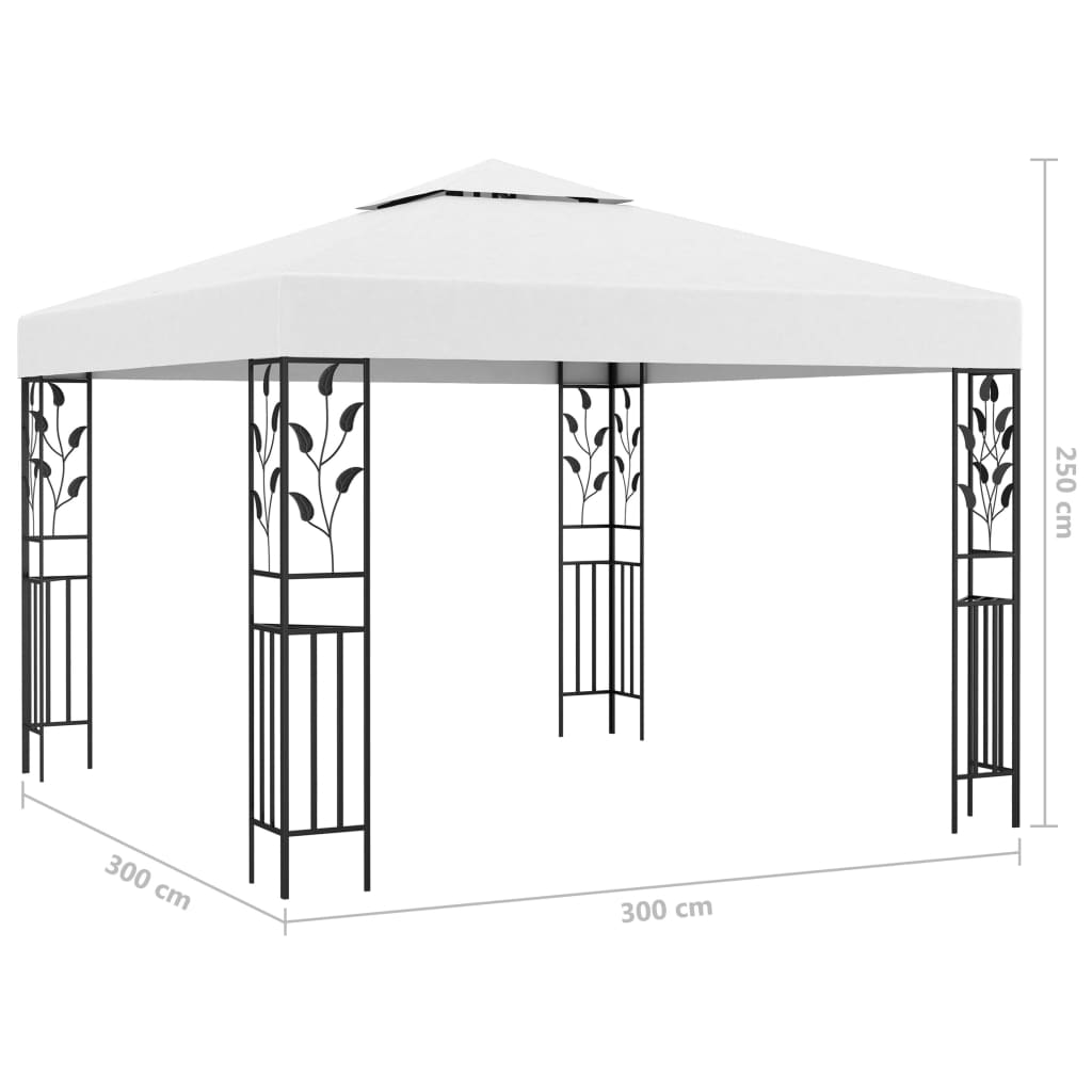 Pavėsinė COBALT, balta, 3x3m