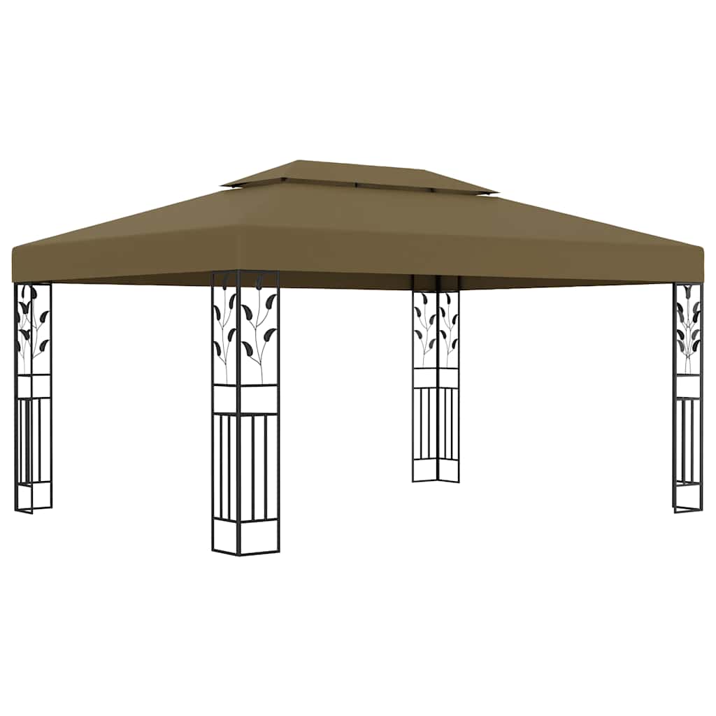 Pavėsinė dvigubu stogu COBALT, taupe, 3x4m