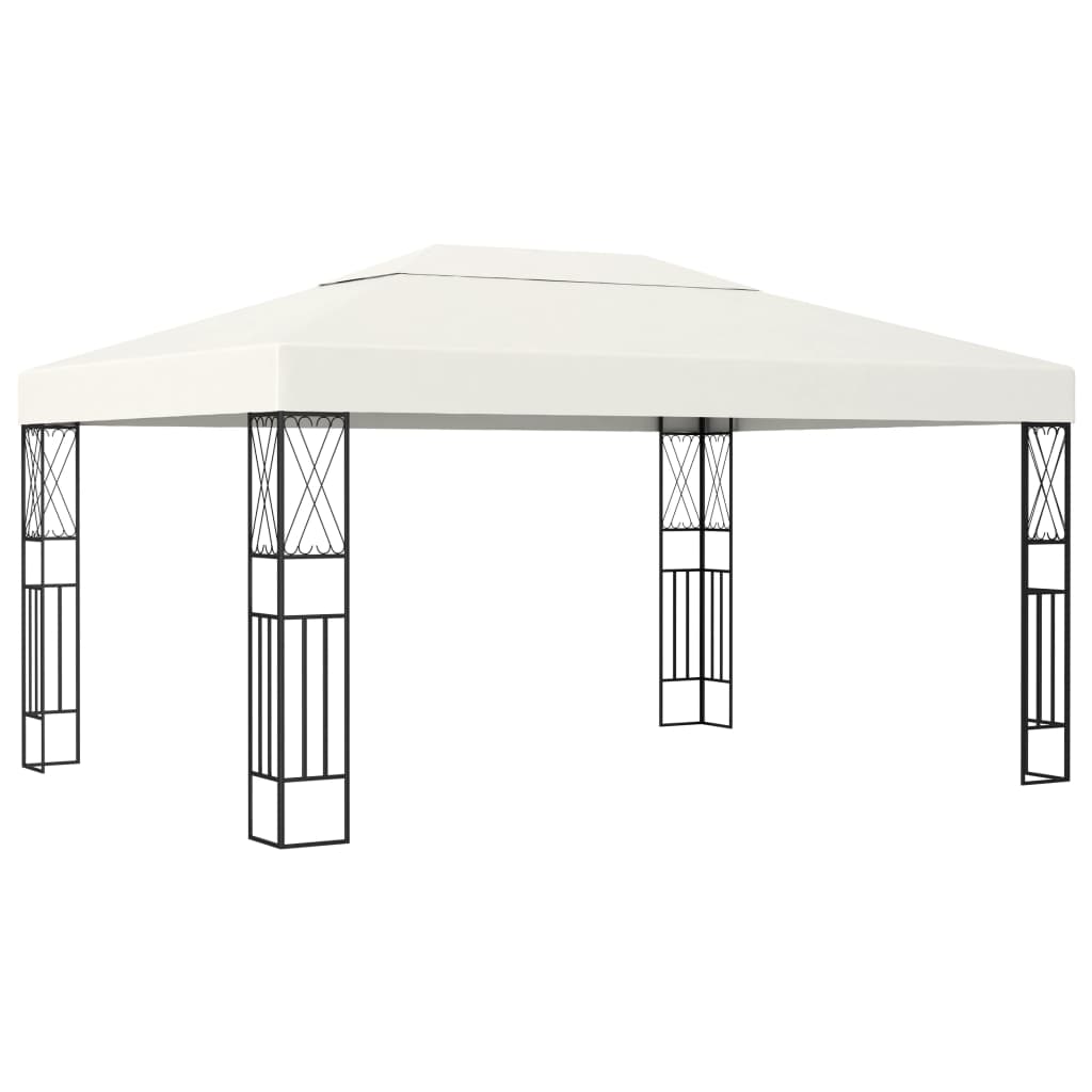 Pavėsinė su LED COBALT, kreminė, 3x4m