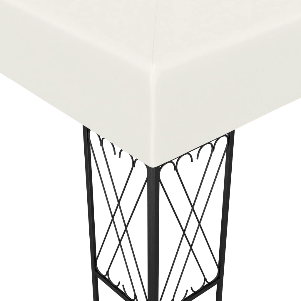 Pavėsinė su LED COBALT, kreminė, 3x4m
