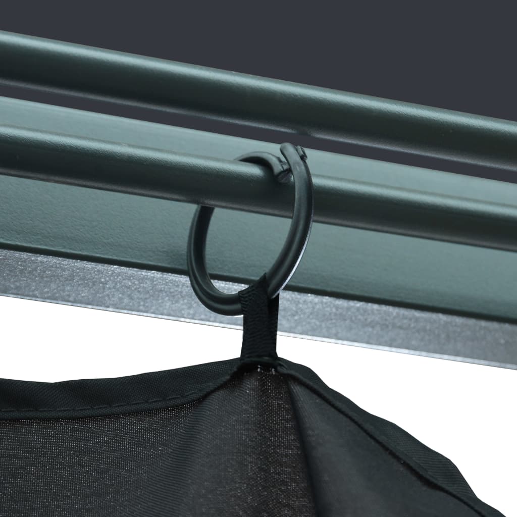 Gazebo with curtains COBALT, anthracite, 3x3m