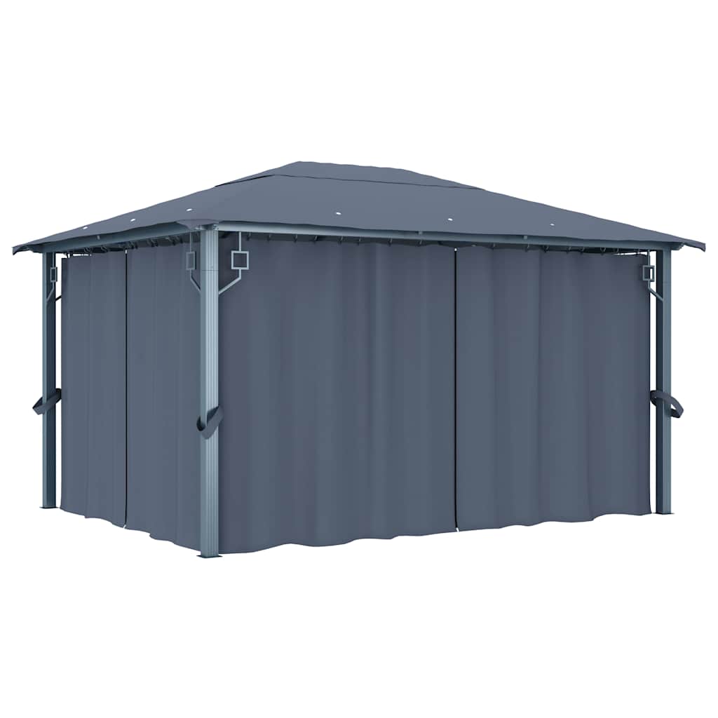 Pavėsinė su užuolaidomis COBALT, antracito, 4x3m
