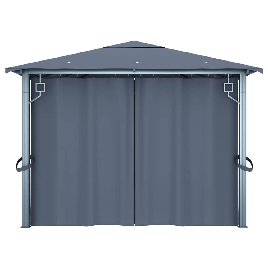 Pavėsinė su užuolaidomis COBALT, antracito, 4x3m