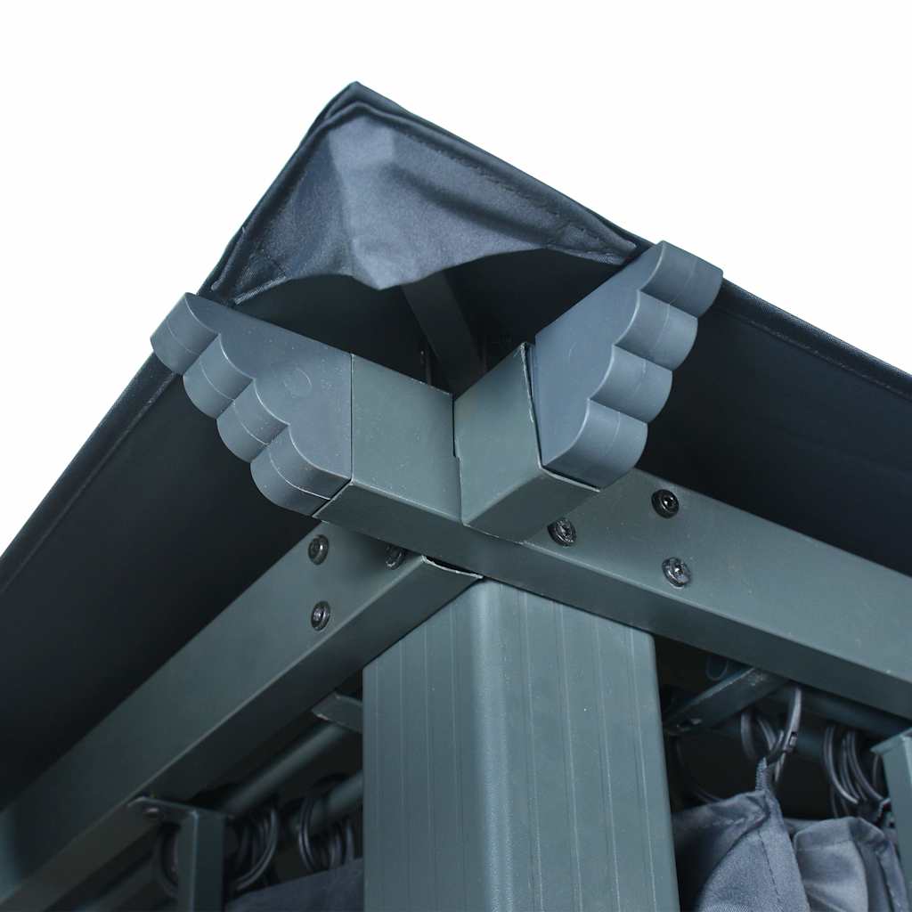 Pavėsinė su užuolaidomis COBALT, antracito, 4x3m
