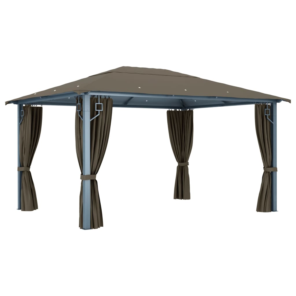 Pavėsinė su užuolaidomis COBALT, taupe, 400x300cm
