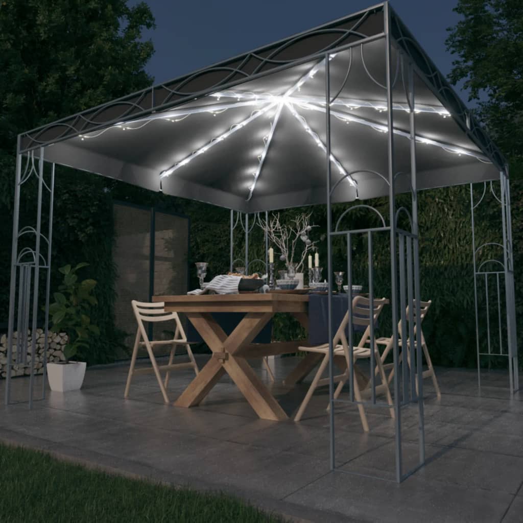 Gazebo with LED COBALT, anthracite, 3x3m