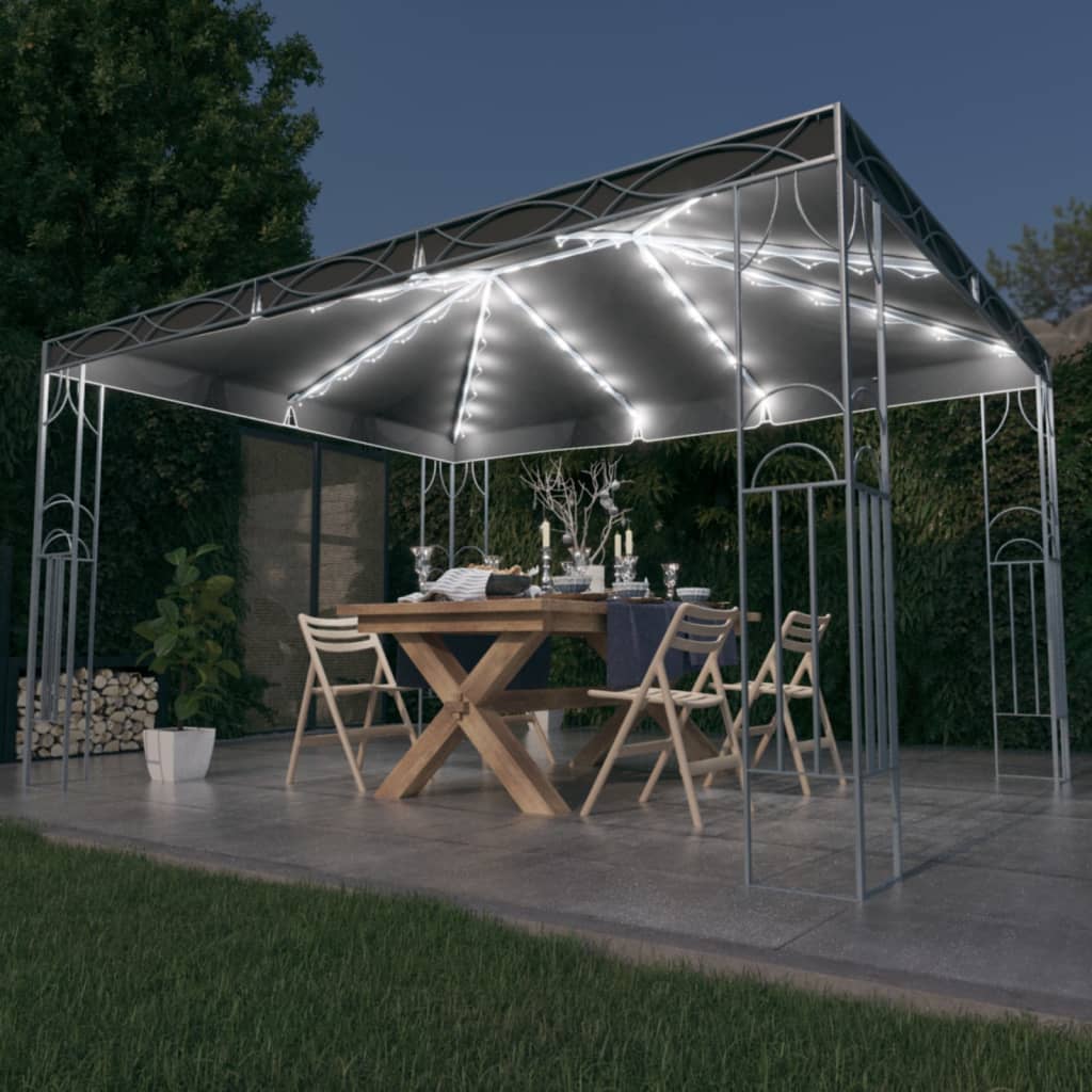 Gazebo with LED COBALT, anthracite, 400x300cm
