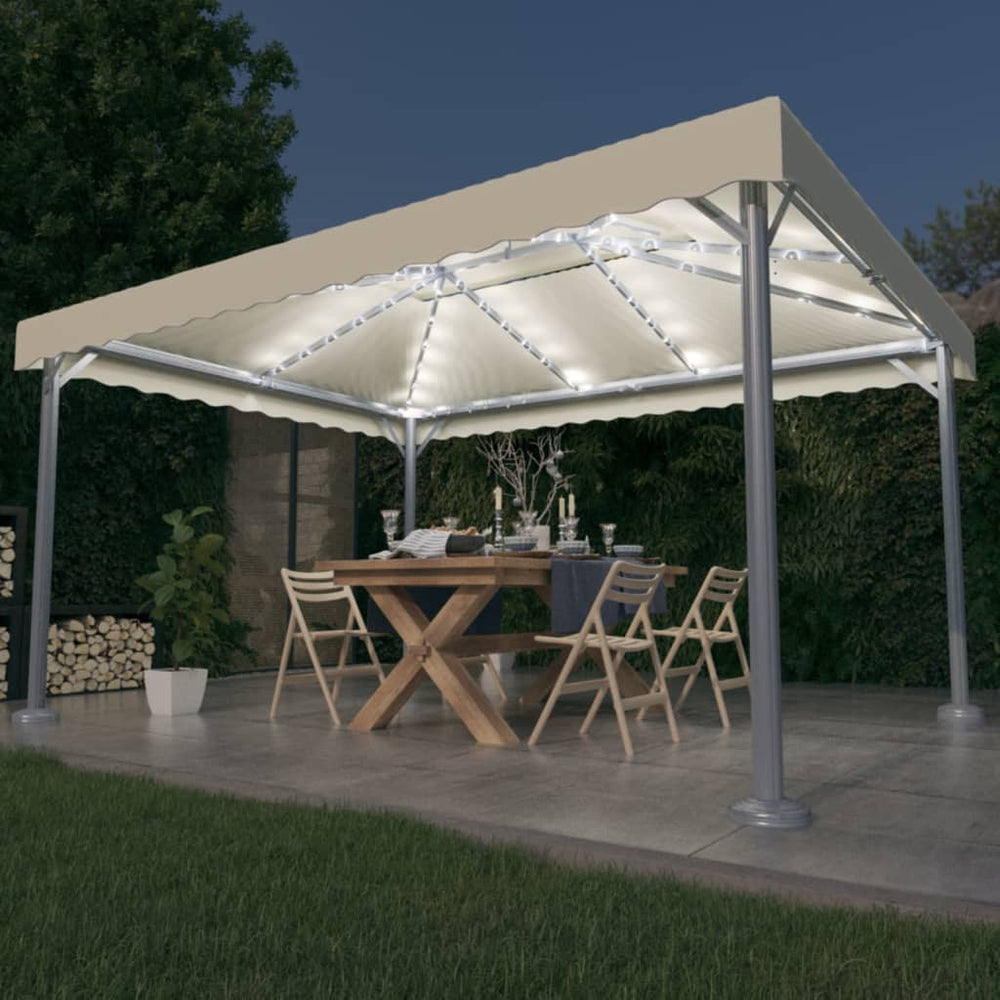 Gazebo with LED COBALT, cream, 400x300cm