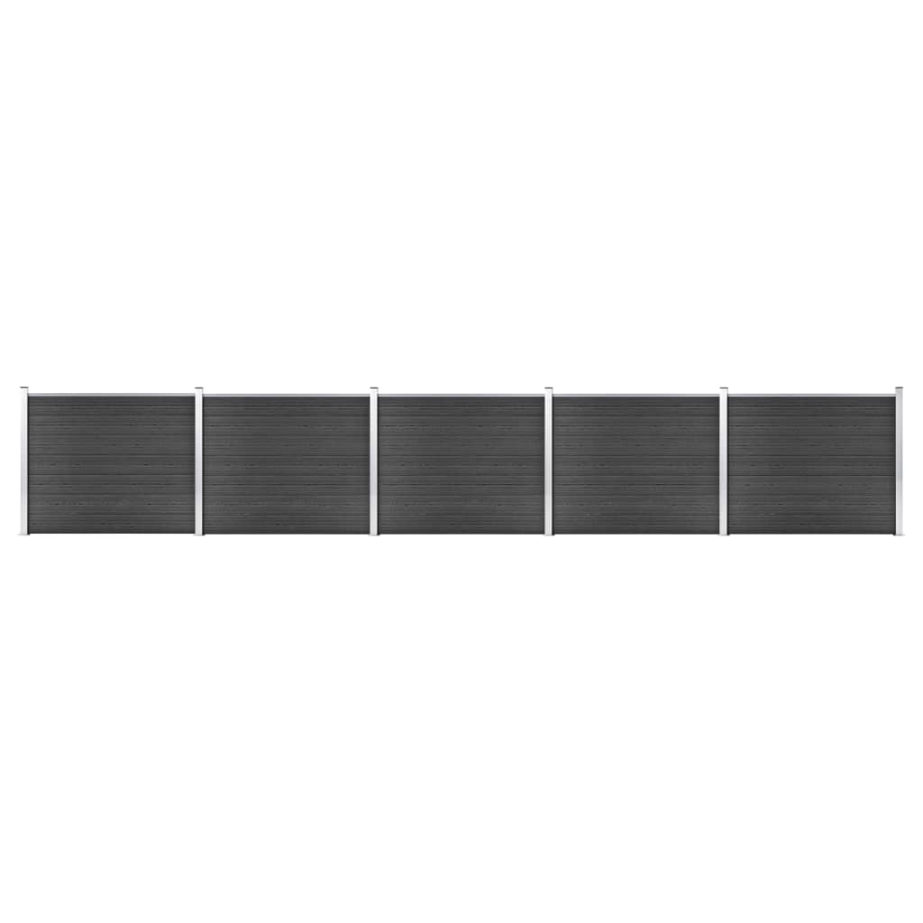 Tvoros segmentų rinkinys, pilkas, 872x146cm, WPC