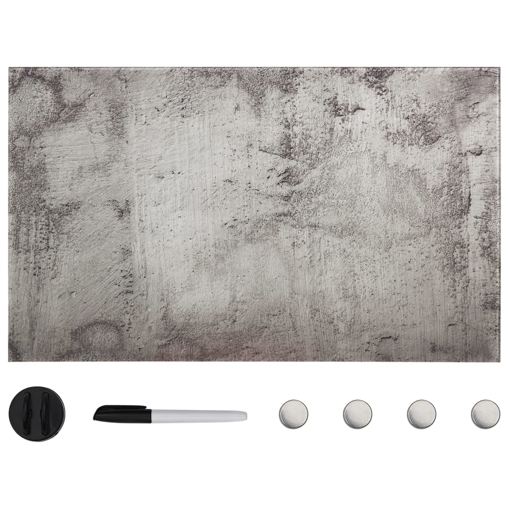 Wall-mounted magnetic board, 100x60cm, glass