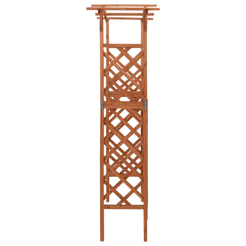 Pergola with gate, 116x40x204cm, solid spruce wood