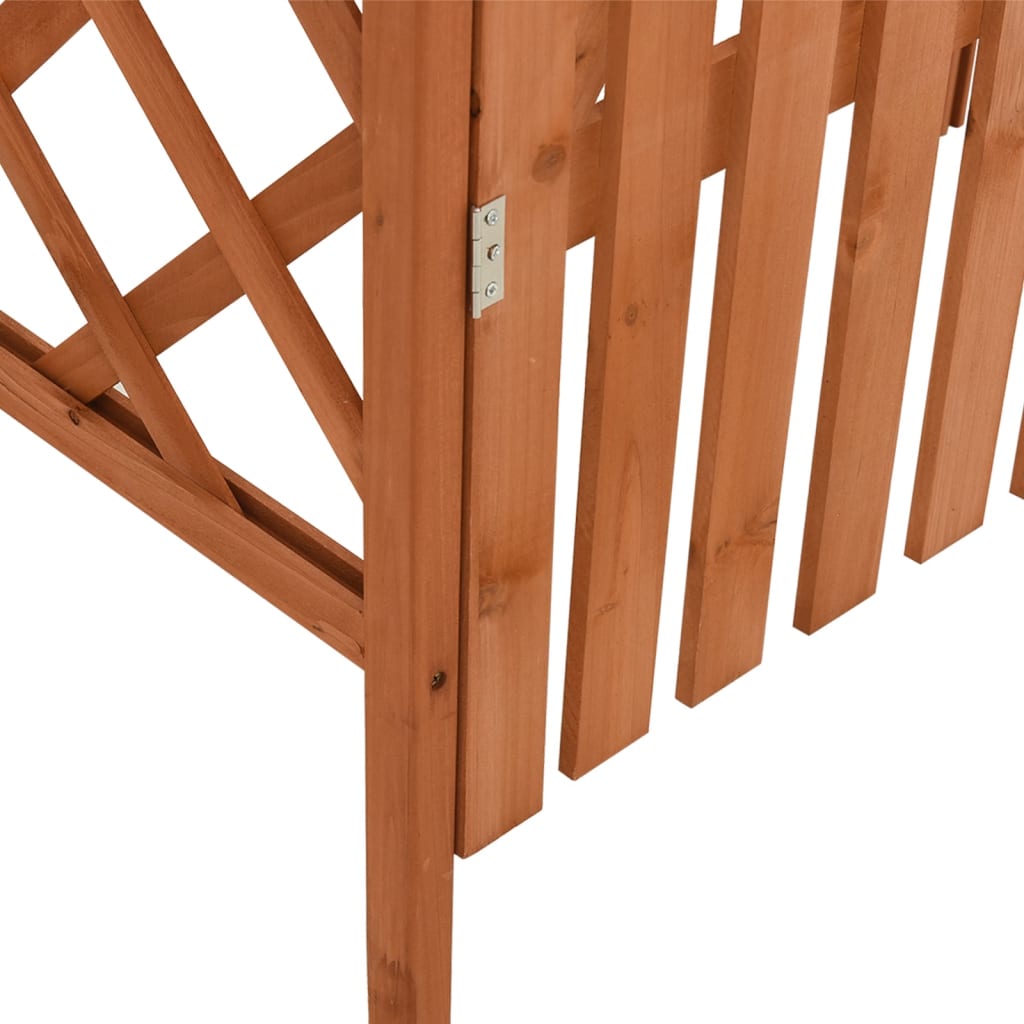 Pergola with gate, 116x40x204cm, solid spruce wood
