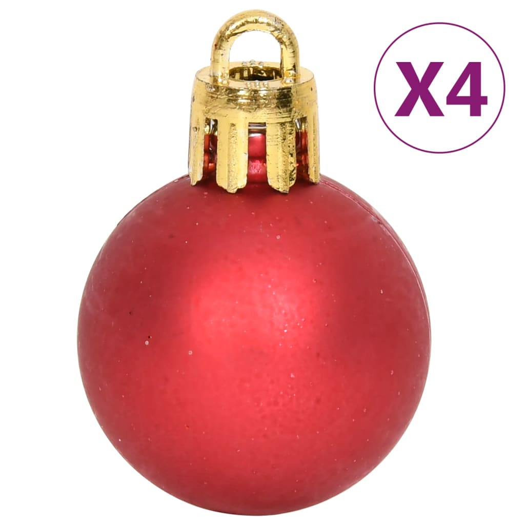 Christmas Bauble Set, 64 pcs, Red and White