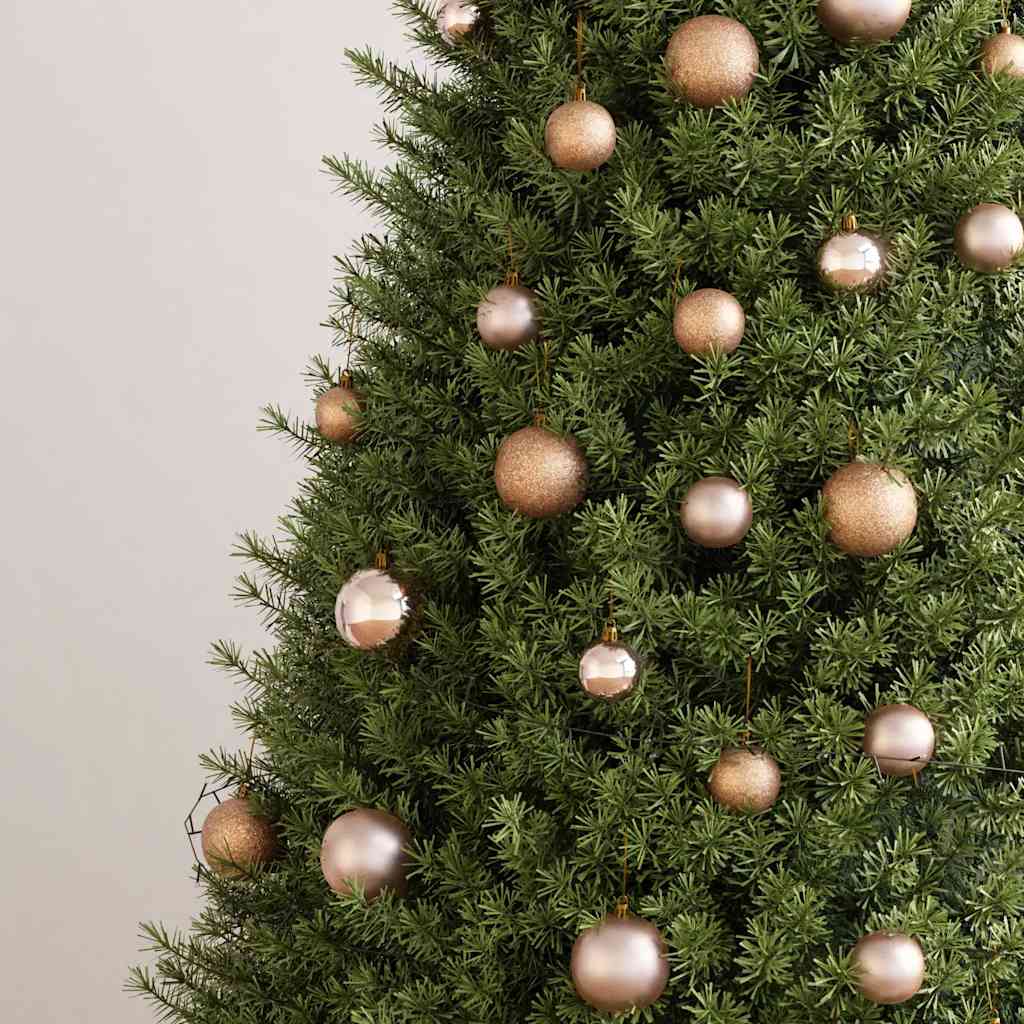 Eglutės žaisliukų rinkinys su viršūne ir 150 LED, 60 dalis