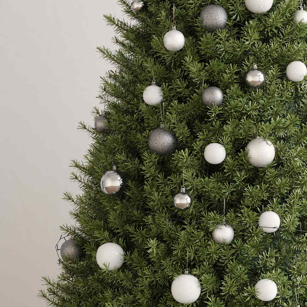 Christmas Tree Ornament Set with Treetop and 150 LED Lights, 60 pieces