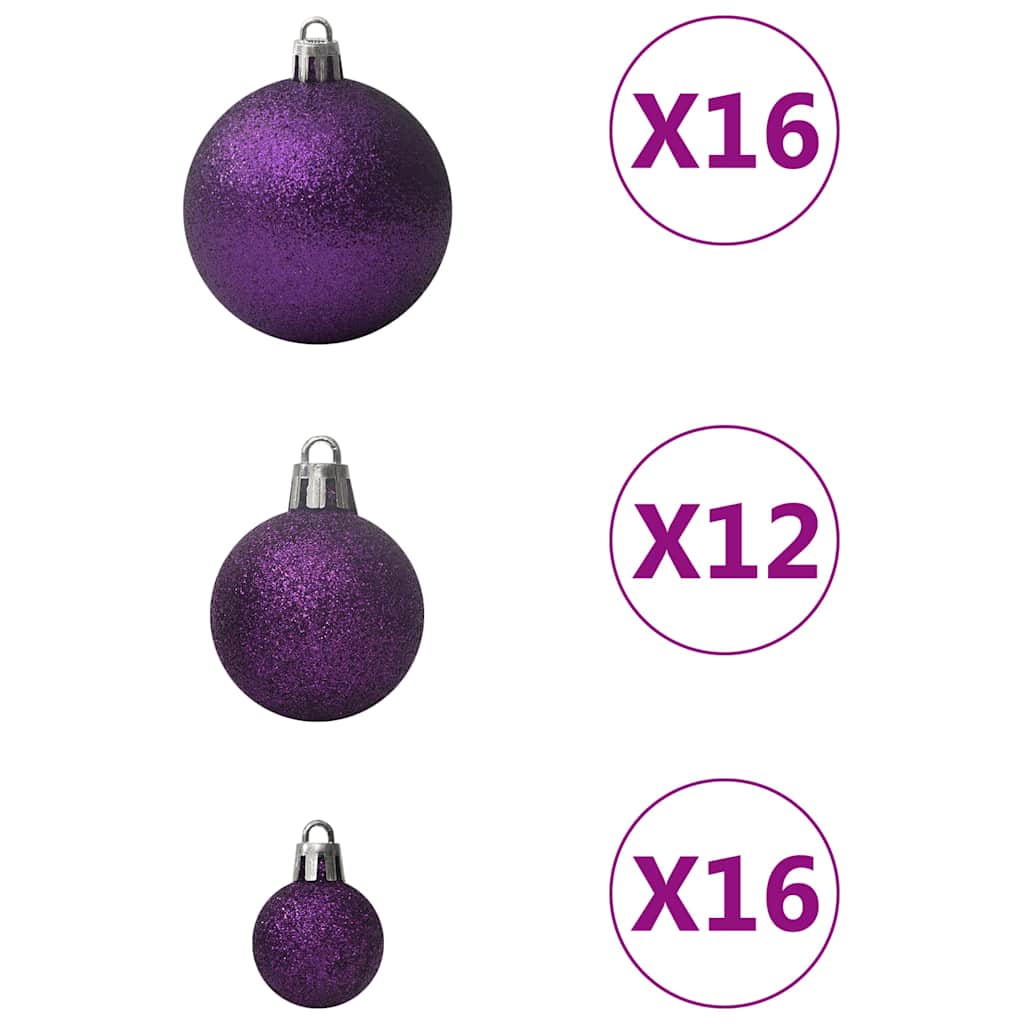 Eglutės žaisliukų rinkinys, 100vnt., violetinės spalvos