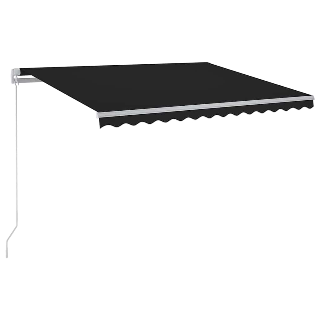 Manuāli izvelkams marķīzs ar LED apgaismojumu, antracīts, 300x250cm