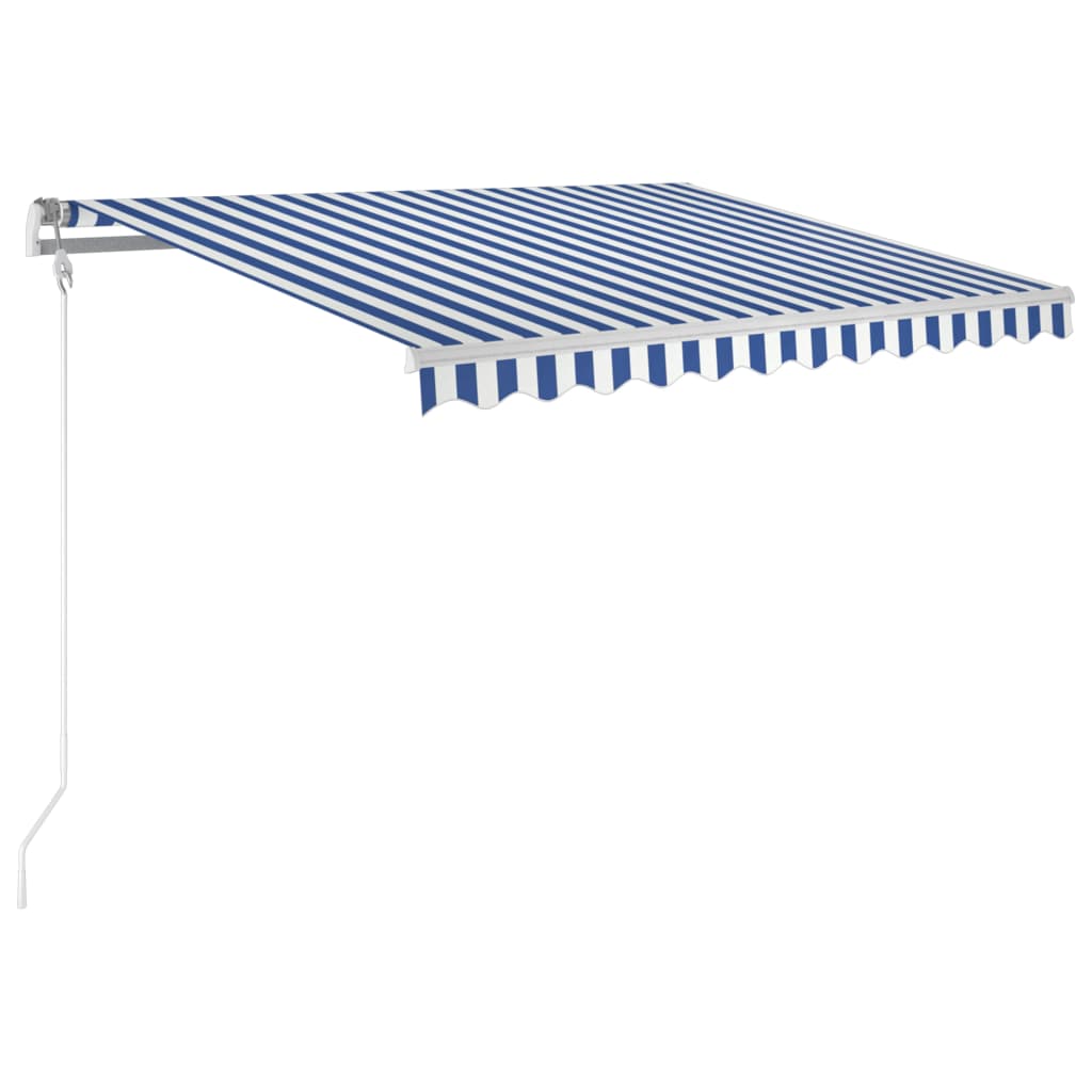 Automatinė ištraukiama markizė, mėlyna ir balta, 300x250cm