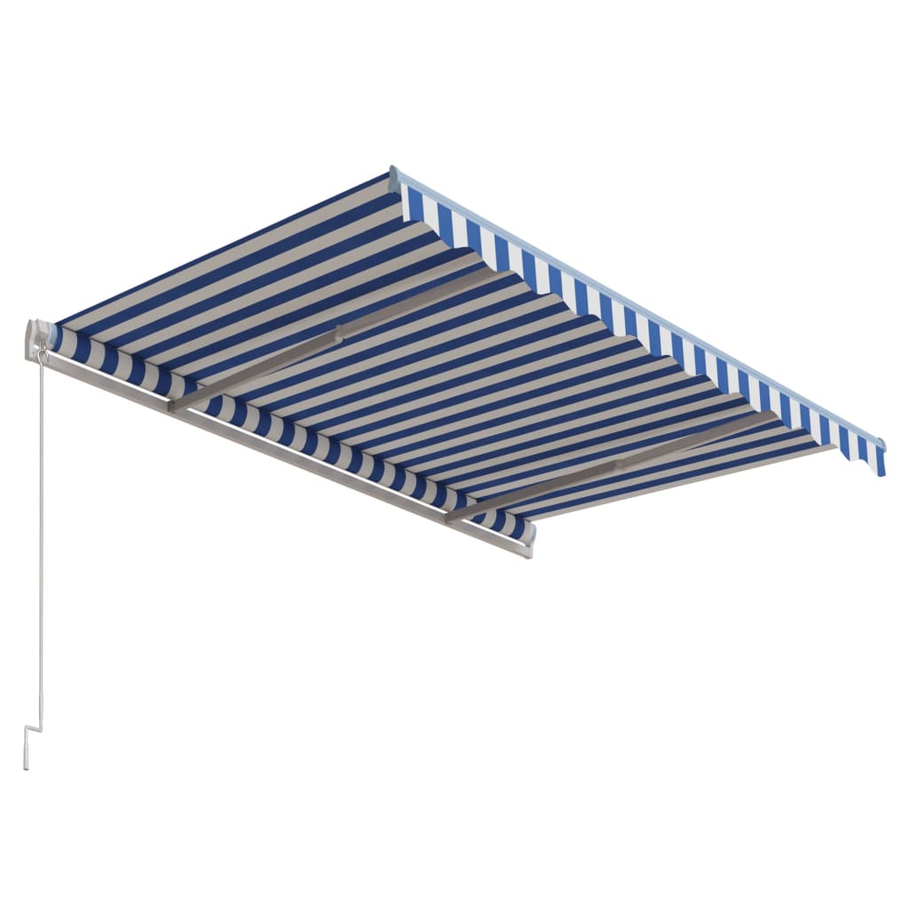 Automatinė ištraukiama markizė, mėlyna ir balta, 300x250cm
