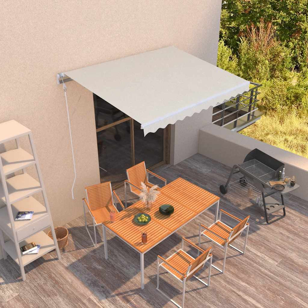 Automated retractable awning, cream, 300x250cm