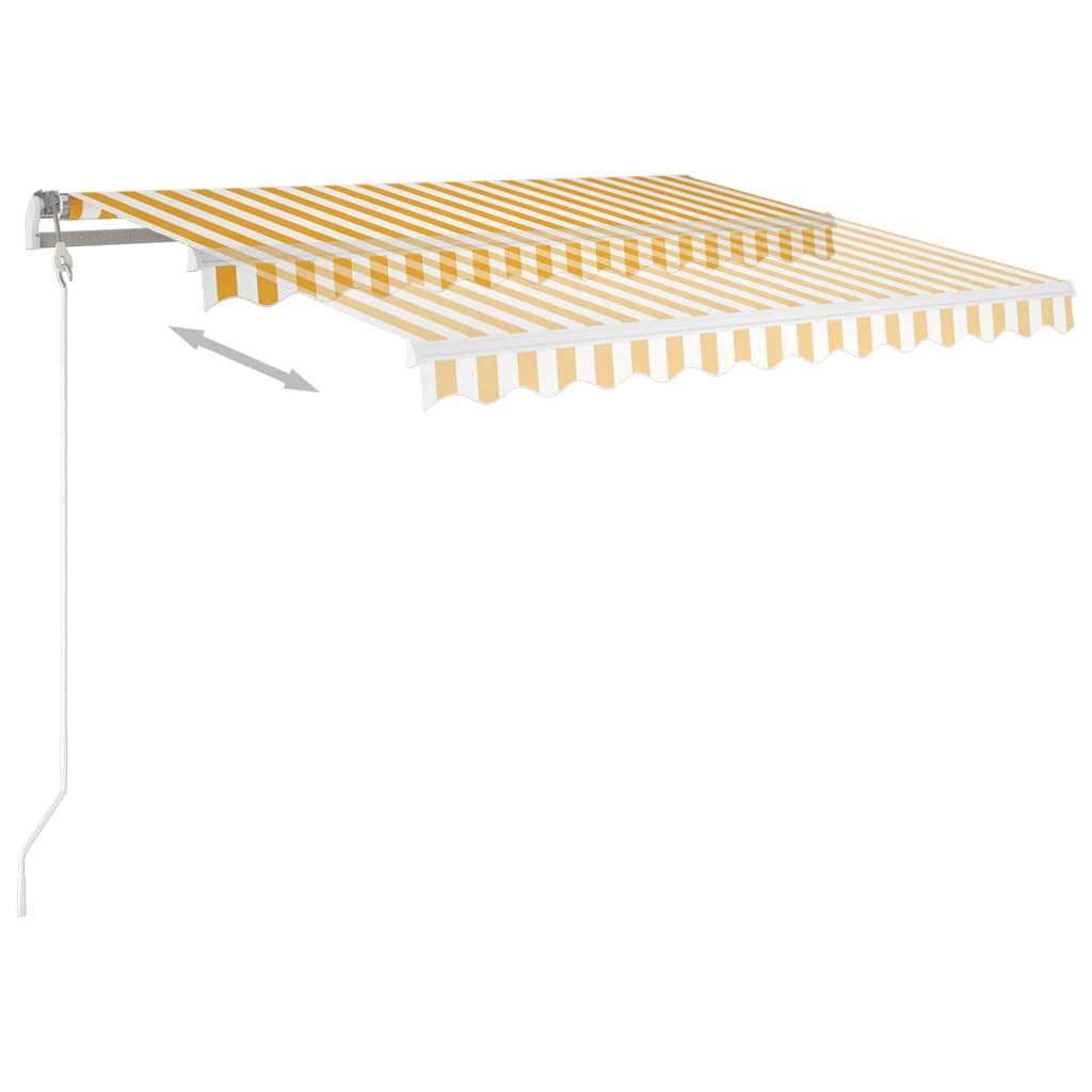 Automatinė ištraukiama markizė, geltona ir balta, 300x250cm