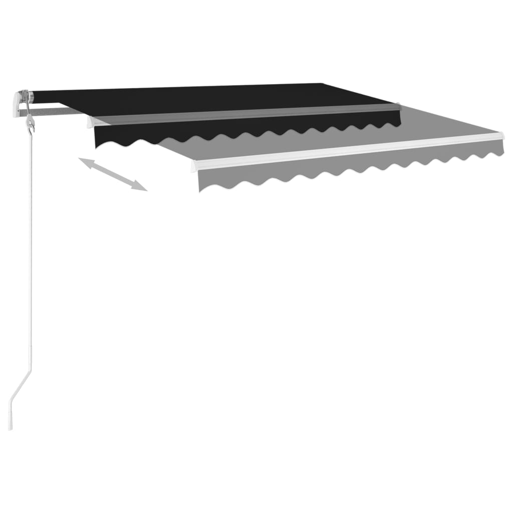 Automatic retractable awning, anthracite, 300x250cm
