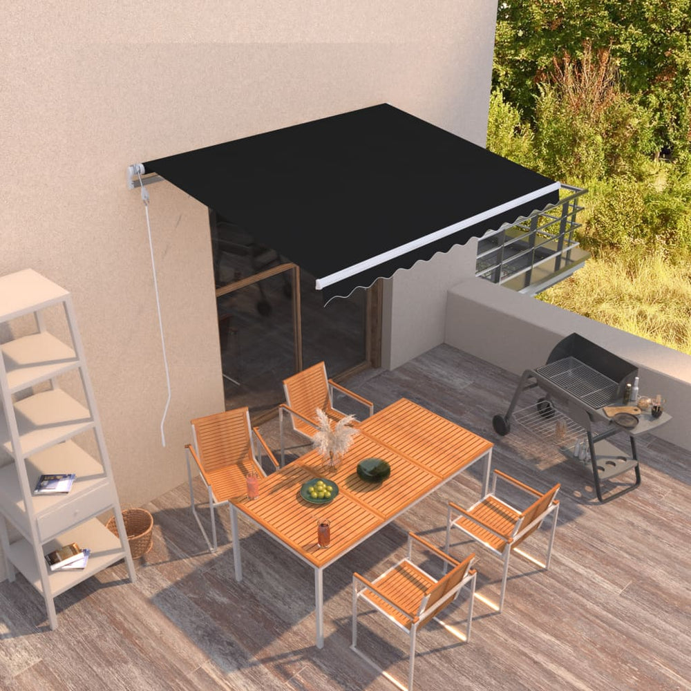 Automatic retractable awning, anthracite, 300x250cm