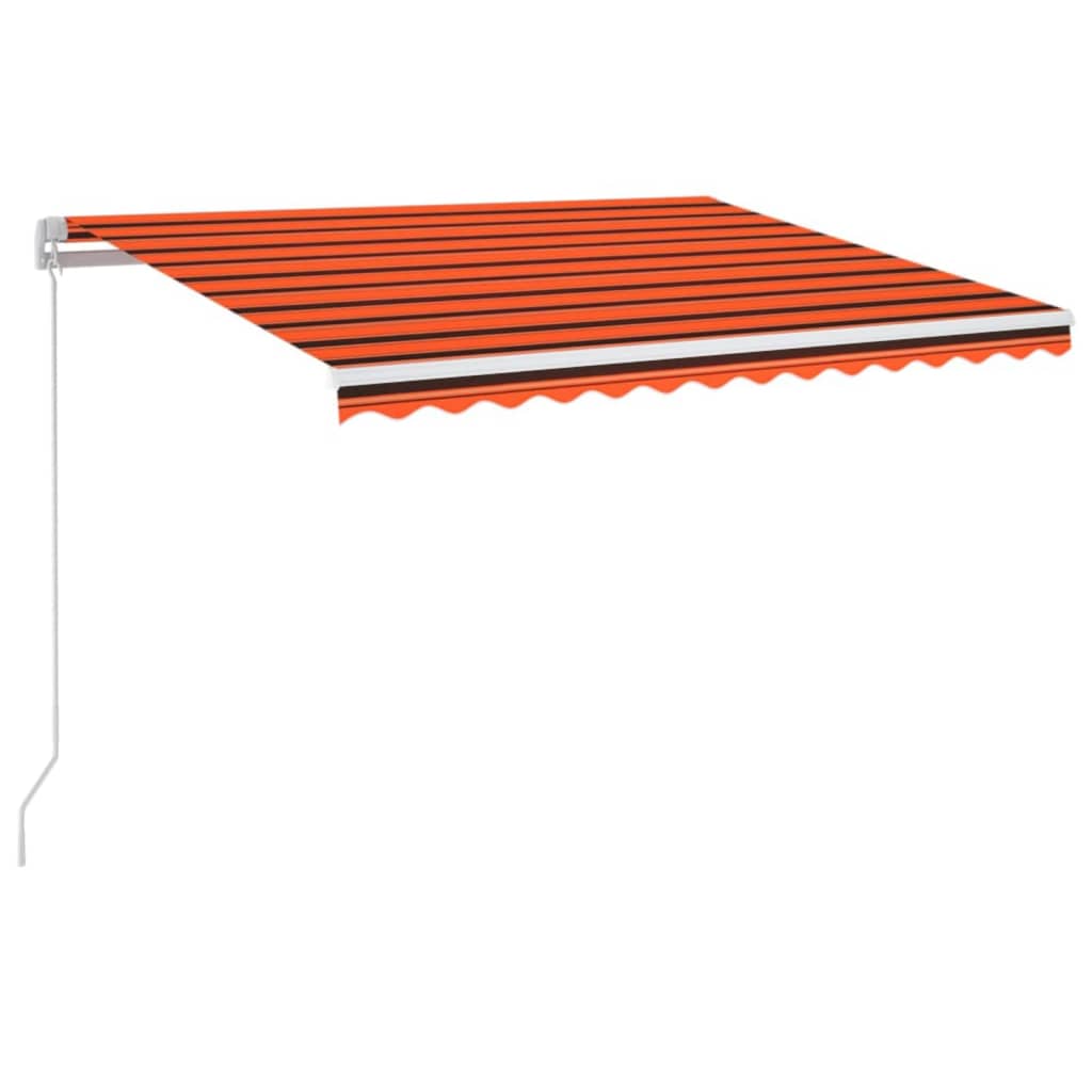 Rankiniu būdu ištraukiama markizė, oranžinė ir ruda, 350x250cm