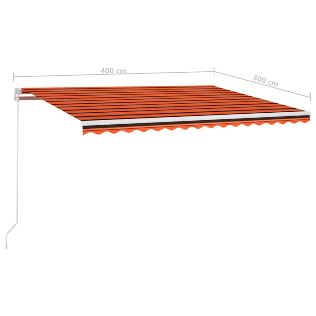 Ištraukiama markizė Oranžinė ir ruda 400 × 300 cm