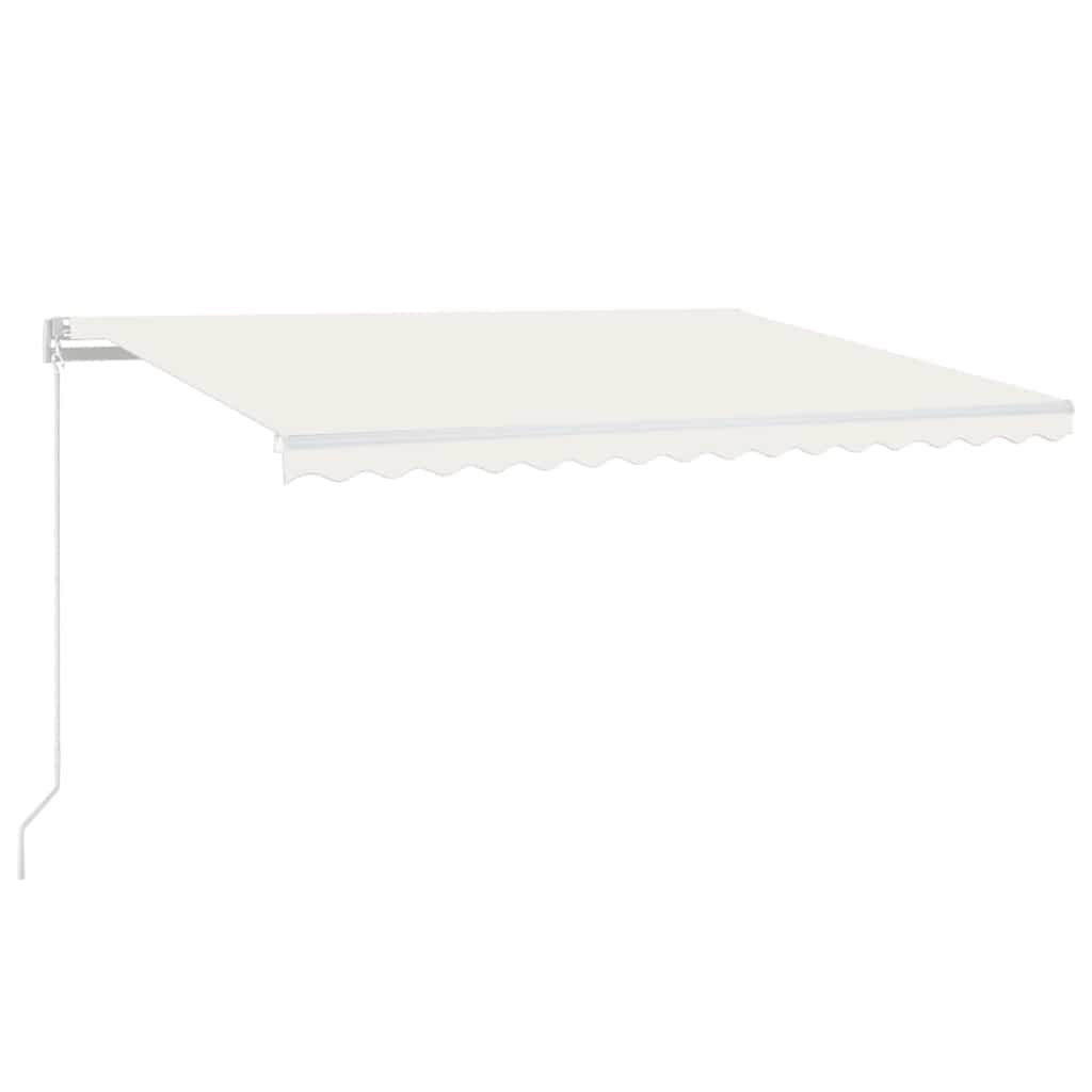 Automatinė markizė su LED/vėjo jutikliu, kreminė, 450x300cm