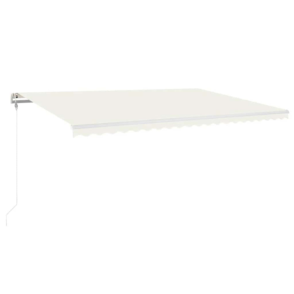 Automatic awning with LED/wind sensor, cream, 500x300cm