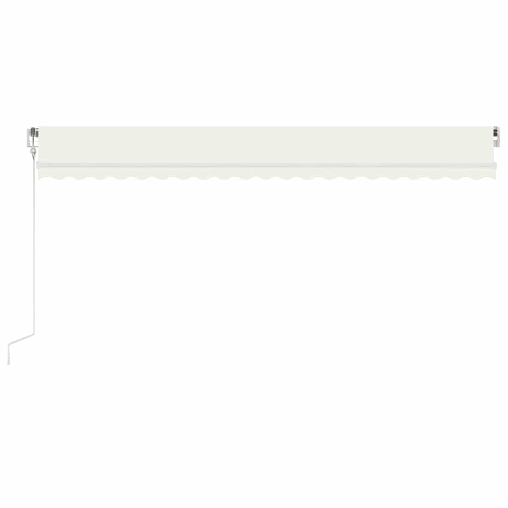Automatinė markizė su LED/vėjo jutikliu, kreminė, 500x300cm