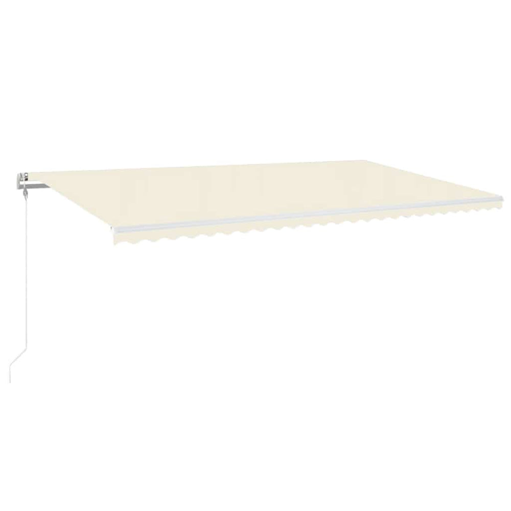 Automatic awning with LED/wind sensor, cream, 600x300cm
