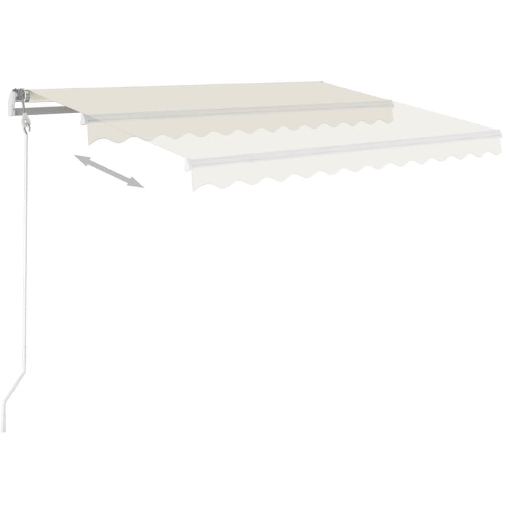 Manual retractable awning, cream, 400x350cm