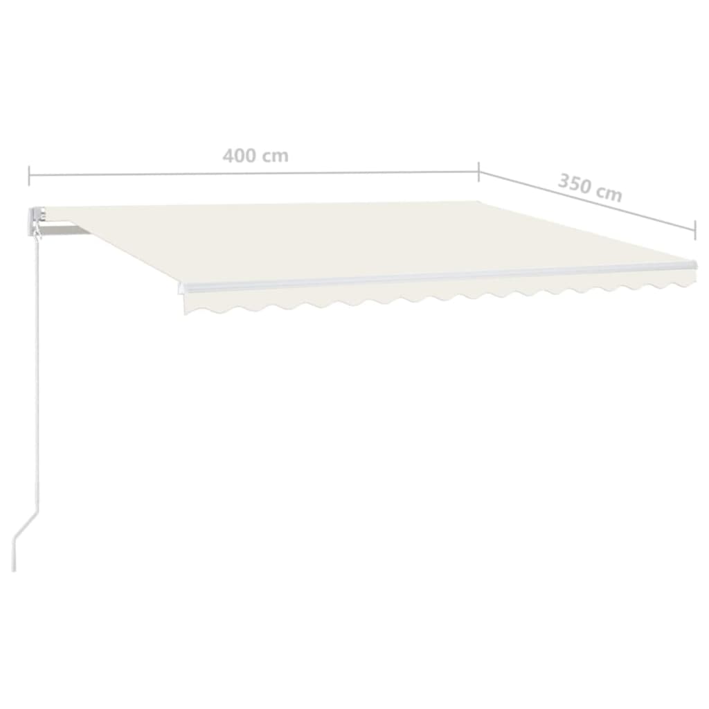 Manual retractable awning, cream, 400x350cm